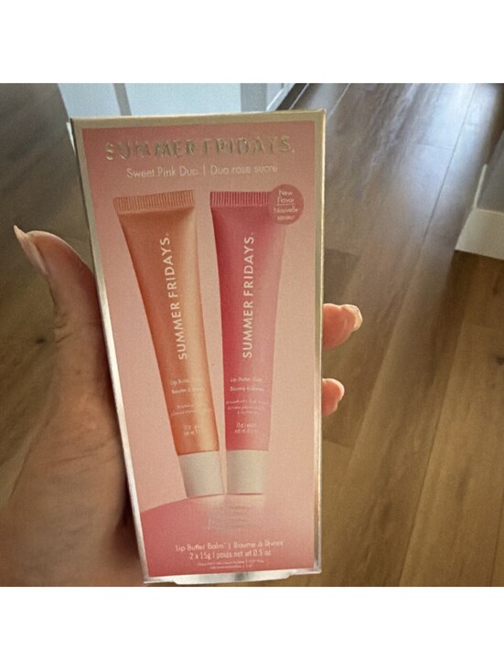 SUMMER FRIDAYS Other - SUMMER FRIDAYS Sweet Pink Duo Hydrating Lip Balm Birthday Cake Strawberry